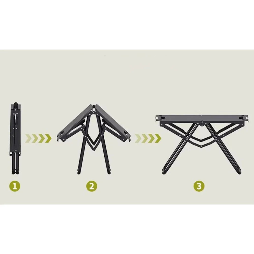 Lightweight Folding Picnic Table, Camping Folding Table for Practical Use Outdoors, Space-Saving Design, High Load Capacity